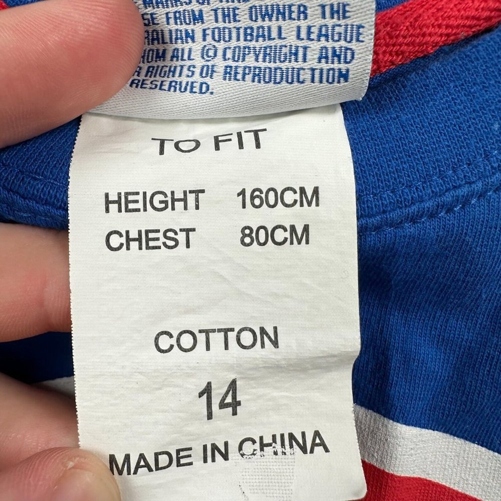 Western Bulldogs AFL Shirt Boy 14 Blue Sports Football Footy Tee Tshirt Printed - Picture 6 of 11